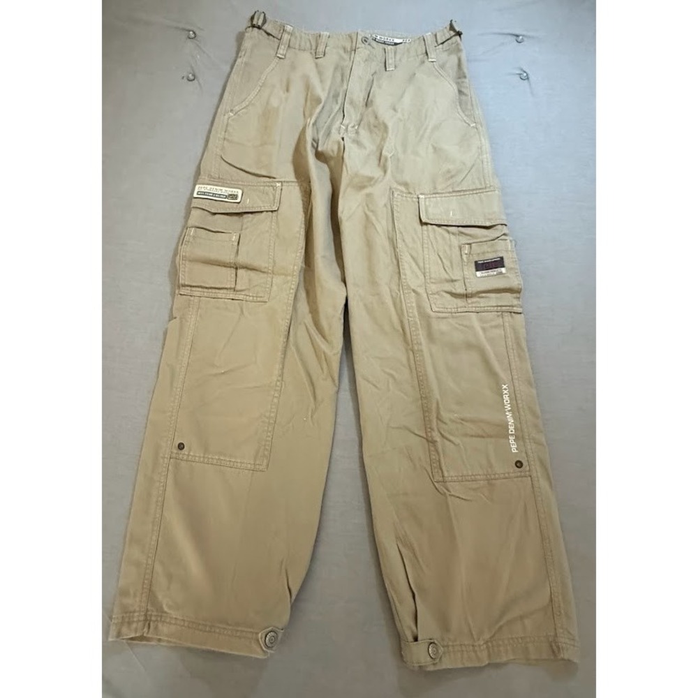 Pepe Jeans London Classic Products Mens Cargo Pants‎ Beige 36X32.